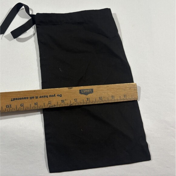 Chanel Dust Bag 13 x 7 in Black Ribbon Drawstring Cotton Shoe Jewelry Storage - Picture 7 of 7